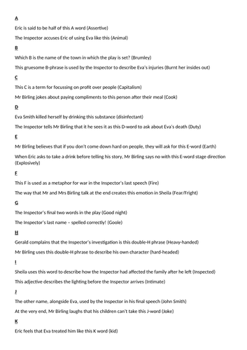 A to Z "Blockbusters" style quizzes