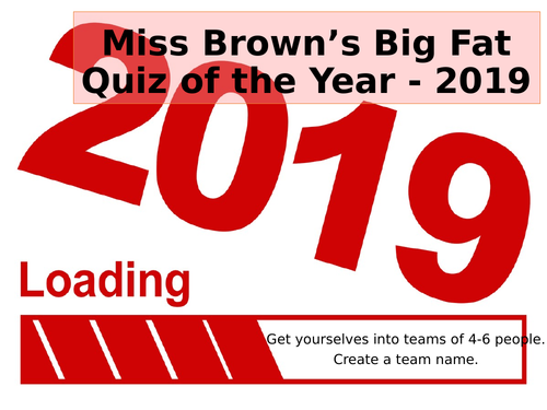End of Year/Christmas Quiz