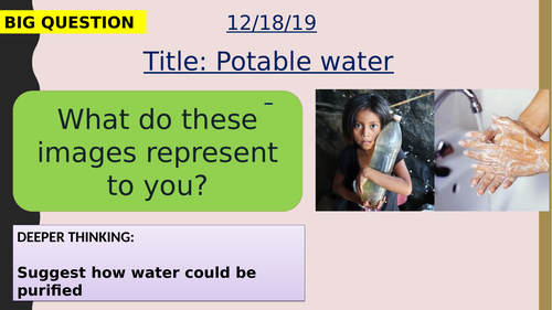 AQA new specification-Water safe to drink-C12.2