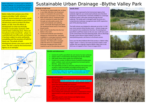 SUDS Case Study AQA A-Level Geography CUE