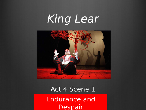 A LEVEL ENGLISH LITERATURE - KING LEAR - ACT 4