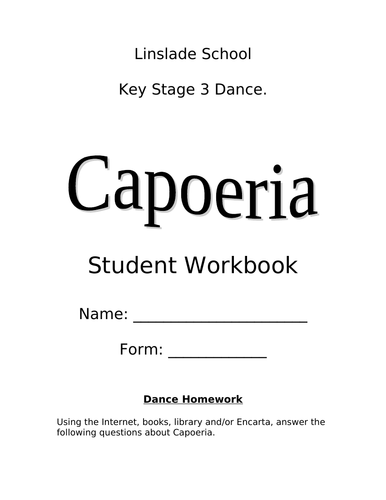 Capoeira Dance Booklet