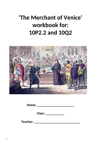 Merchant of Venice workbook