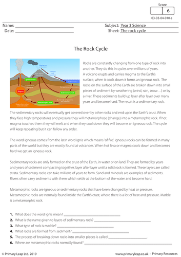 KS2 Science Resource - The Rock Cycle