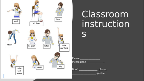 Classroom instructions full lesson ESL/EAL please, please don't