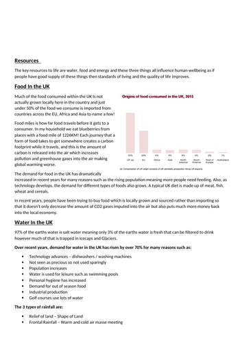 GCSE AQA GEOGRAPHY - THE CHALLENGE OF RESOURCE MANAGEMENT