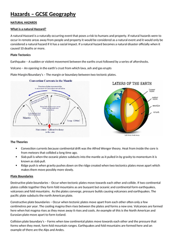 GCSE AQA GEOGRAPHY - HAZARDS