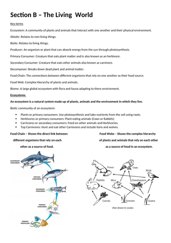 GCSE AQA GEOGRAPHY - The Living World