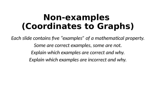 Non-Examples - Coordinates and Graphs - Reasoning Tasks