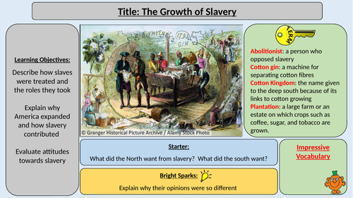Cotton Plantations and Slavery - OCR J411 The Making of America