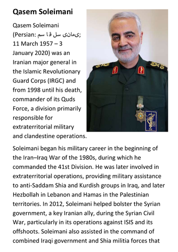 Qasem Soleimani Handout