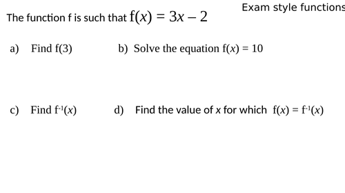 Mixed functions GCSE