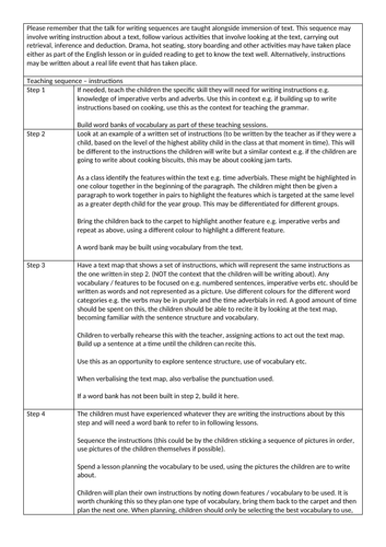medium term plan teaching sequence instructions KS1 / lower KS2