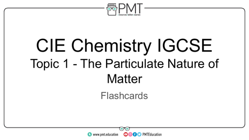 CIE GCSE Chemistry Flashcards