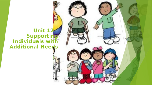 Unit 12-Supporting Individuals with Additional needs. 2016 Specification