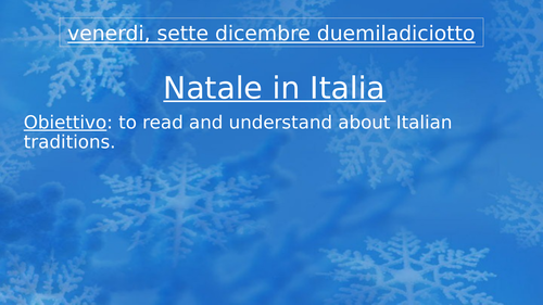 Il Natale in Italia - Christmas quiz