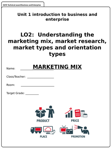 The Marketing Mix work book