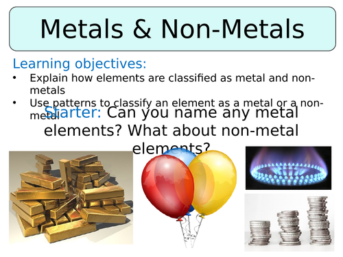 Ks3 Year 8 Metals And Non Metals Teaching Resources