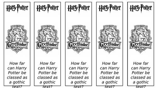 KS3 Gothic: Can Harry Potter be classed as a Gothic text?
