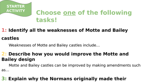 KS3 History: Stone Shell Keep castles