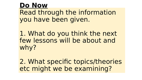 AQA A Level Sociology - Functionalism and Social Policy