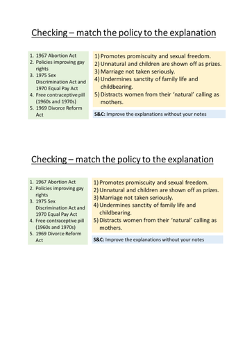 AQA A Level Sociology - New Right and Social Policy