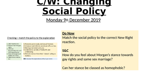 AQA A Level Sociology - Labour and Coalition Social Policy