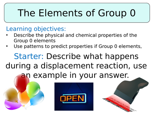 KS3 ~ Year 8 ~ Group 0 - The Noble Gases | Teaching Resources