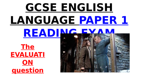 THE SILENCE OF THE LAMBS - Paper 1 Q5 Revision PowerPoint: GCSE English Language