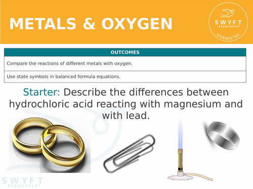KS3 ~ Year 8 ~ Metal & Oxygen Reactions