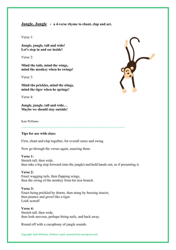 Jungle, Jungle - Simple, 4-Verse Rhyme