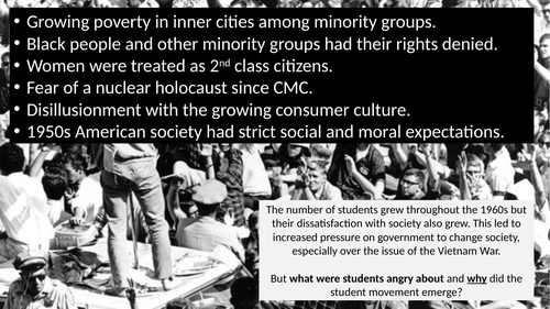 How did student protests develop?