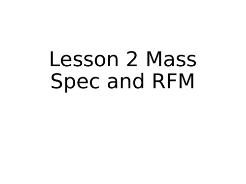 Time of flight (ToF) mass spec