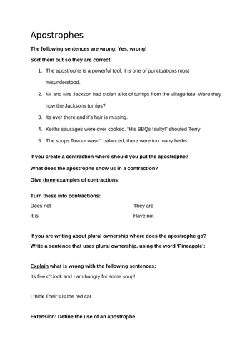 Apostrophes