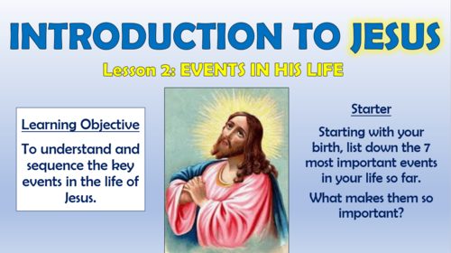 Introducing Jesus - Events in His Life!