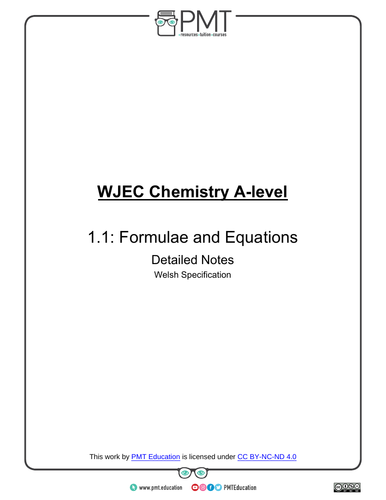 WJEC (Wales) A-level Chemistry Notes