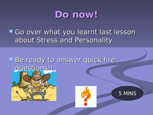 Stress - Lesson 7 Individual differences in stress: Personality