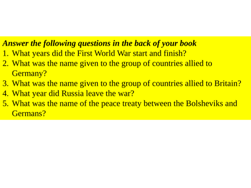 Lesson 1 & 2: Course introduction & What were the motives and aims of the Big Three at Versailles?