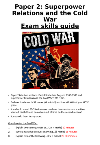 GCSE History Paper 2 Skills Guide: Cold War