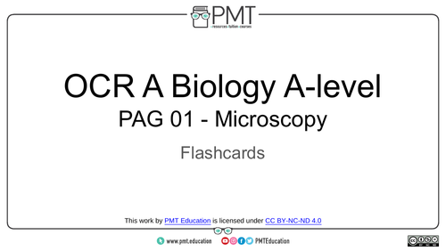 OCR (A) A-Level Biology Practical Flashcards