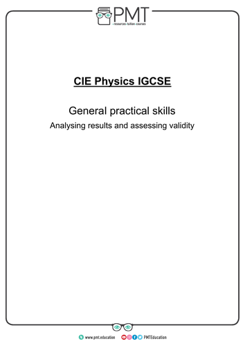CIE IGCSE Physics Practical Notes