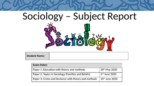 Sociology Subject Report Intervention