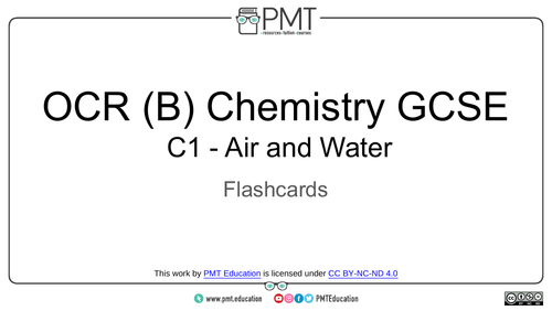 OCR (B) GCSE Chemistry Flashcards