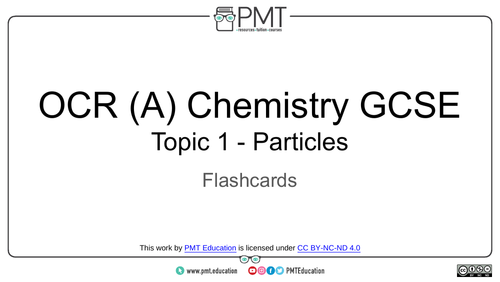 OCR (A) GCSE Chemistry Flashcards