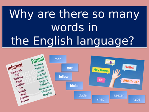 Why are there so many words in English?  Teaching Resources