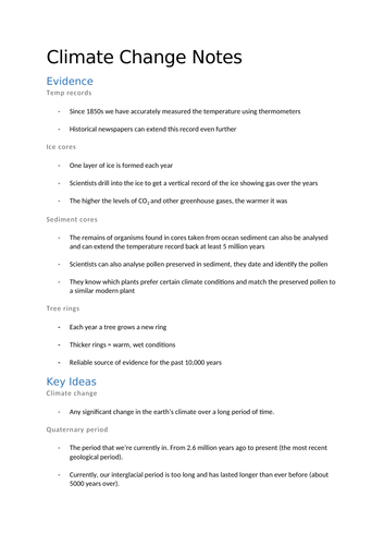 gcse geography climate change case study