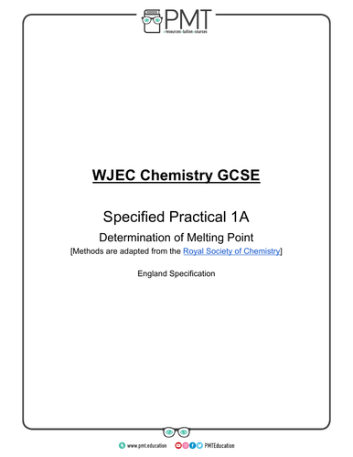 WJEC England GCSE Chemistry Practical Notes
