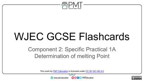 WJEC Eduqas GCSE Chemistry Practical Flashcards