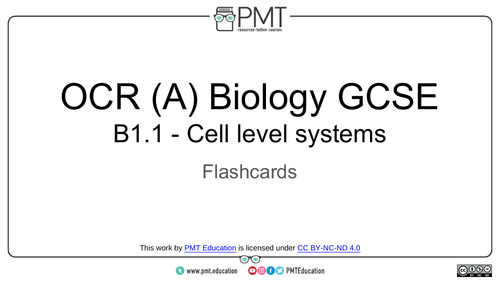 OCR (A) GCSE Biology Flashcards