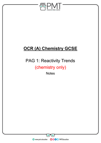 OCR (A) GCSE Chemistry Practical Notes